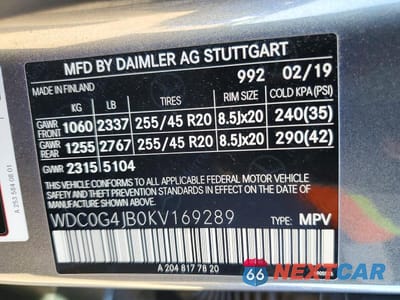 Zdjęcie 14 z 14 samochodu: 2019 MERCEDES-BENZ GLC 300 VIN:WDC0G4JB0KV169289 - miniatura