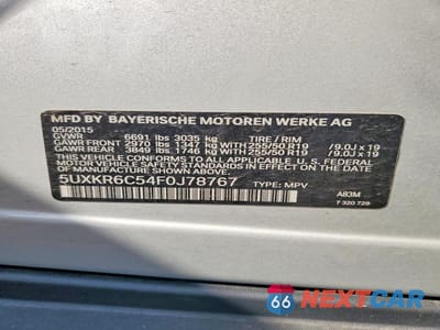 Zdjęcie 13 z 13 samochodu: 2015 BMW X5 XDRIVE50I VIN:5UXKR6C54F0J78767 - miniatura