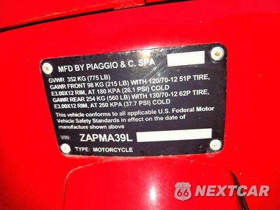 Zdjęcie 9 z 9 samochodu: 2018 VESPA GTS VIN:ZAPMA39L8J5200740 - miniatura