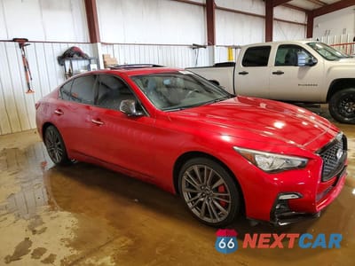 Czwarte zdjęcie samochodu z boku: 2023 INFINITI Q50 RED SPORT 400 VIN:JN1FV7DR0PM590882 - miniatura