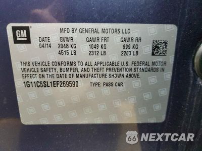 Zdjęcie 12 z 12 samochodu: 2014 CHEVROLET MALIBU 1LT VIN:1G11C5SL1EF269590 - miniatura