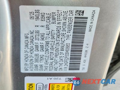 Zdjęcie 12 z 12 samochodu: 2025 HONDA CIVIC VIN:2HGFE2F53SH606953 - miniatura
