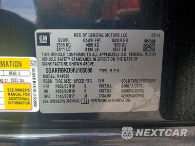 Zdjęcie 13 z 13 samochodu: 2015 BUICK ENCLAVE VIN:5GAKRBKD9FJ165088 - miniatura