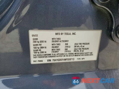 Zdjęcie 14 z 14 samochodu: 2022 TESLA MODEL Y VIN:7SAYGDEF4NF559713 - miniatura