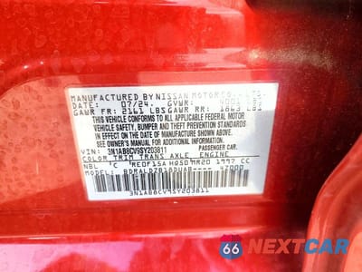 Zdjęcie 13 z 13 samochodu: 2025 NISSAN SENTRA SV VIN:3N1AB8CV9SY203811 - miniatura