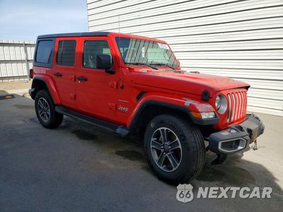 Czwarte zdjęcie samochodu z boku: 2023 JEEP WRANGLER SAHARA VIN:1C4HJXEN1PW693021 - miniatura