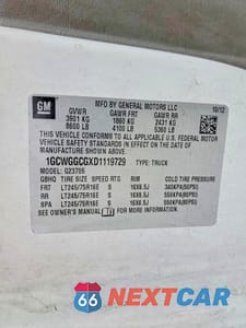 Zdjęcie 13 z 14 samochodu: 2013 CHEVROLET EXPRESS 2500 EXT UTILITY / SERVICE VAN VIN:1GCWGGCGXD1119729 - miniatura