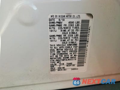 Zdjęcie 14 z 14 samochodu: 2020 NISSAN ROGUE SV VIN:JN8AT2MT4LW003176 - miniatura