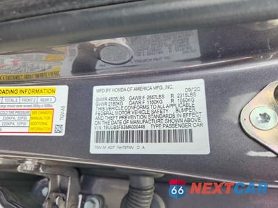 Zdjęcie 12 z 12 samochodu: 2021 ACURA TLX ADVANCE VIN:19UUB5F63MA000449 - miniatura