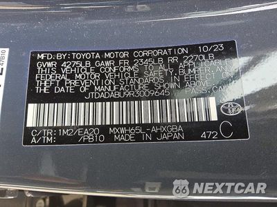 Zdjęcie 12 z 12 samochodu: 2024 TOYOTA PRIUS XLE VIN:JTDADABU9R3009645 - miniatura