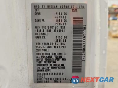 Zdjęcie 13 z 13 samochodu: 2019 NISSAN NV200 S VIN:3N6CM0KNXKK699981 - miniatura