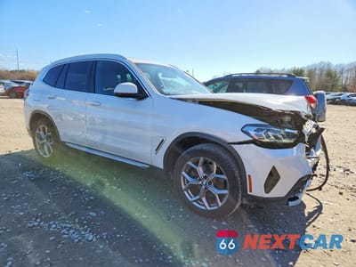 Czwarte zdjęcie samochodu z boku: 2022 BMW X3 XDRIVE30I VIN:5UX53DP02N9M86533 - miniatura