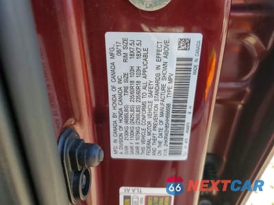 Zdjęcie 12 z 12 samochodu: 2017 HONDA CR-V EXL VIN:2HKRW2H85HH666698 - miniatura