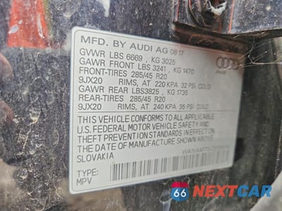 Zdjęcie 13 z 13 samochodu: 2018 AUDI Q7 PRESTIGE VIN:WA1VAAF73JD009504 - miniatura