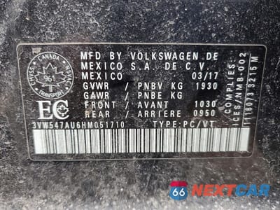 Zdjęcie 13 z 13 samochodu: 2017 VOLKSWAGEN GTI SPORT VIN:3VW547AU6HM051710 - miniatura