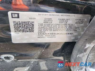 Zdjęcie 12 z 12 samochodu: 2019 CADILLAC CTS LUXURY VIN:1G6AX5SS3K0134440 - miniatura