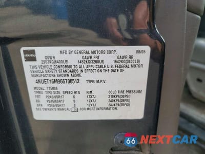 Zdjęcie 13 z 13 samochodu: 2006 ISUZU ASCENDER LS VIN:4NUET16M966700512 - miniatura