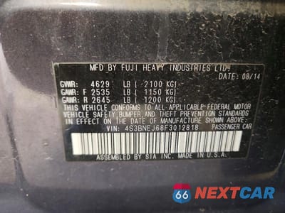 Zdjęcie 12 z 12 samochodu: 2015 SUBARU LEGACY 3.6R LIMITED VIN:4S3BNEJ68F3012818 - miniatura