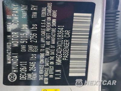 Zdjęcie 12 z 12 samochodu: 2012 HYUNDAI GENESIS 5.0L R-SPEC VIN:KMHGC4DHXCU183641 - miniatura