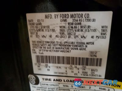 Zdjęcie 12 z 12 samochodu: 2011 FORD F150 SUPERCREW VIN:1FTFW1ETXBFA82367 - miniatura