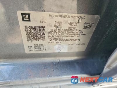 Zdjęcie 12 z 12 samochodu: 2019 CHEVROLET SILVERADO K1500 LT VIN:1GCRYDED6KZ288611 - miniatura