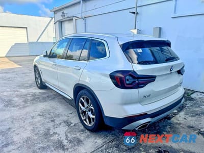 Trzecie zdjęcie samochodu z tyłu: 2022 BMW X3 XDRIVE3 WHITE VIN:5UX53DP03N9L09988 - miniatura