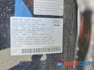 Zdjęcie 13 z 13 samochodu: 2009 AUDI Q7 4.2 QUATTRO S-LINE VIN:WA1CV74L29D038471 - miniatura