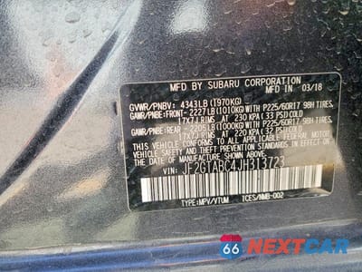 Zdjęcie 12 z 12 samochodu: 2018 SUBARU CROSSTREK PREMIUM VIN:JF2GTABC4JH313723 - miniatura