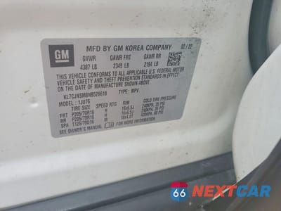 Zdjęcie 13 z 13 samochodu: 2022 CHEVROLET TRAX LS VIN:KL7CJNSM8NB526618 - miniatura