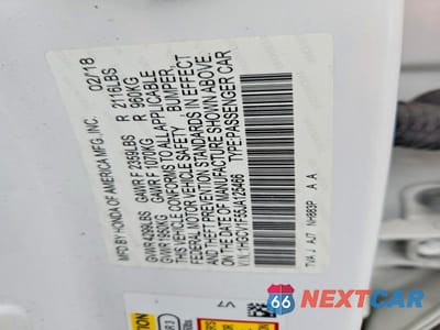 Zdjęcie 13 z 13 samochodu: 2018 HONDA ACCORD EXL VIN:1HGCV1F55JA125466 - miniatura