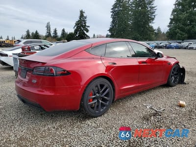 Trzecie zdjęcie samochodu z tyłu: 2023 TESLA MODEL S VIN:5YJSA1E61PF517327 - miniatura