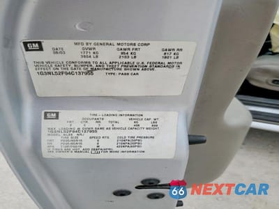 Zdjęcie 12 z 12 samochodu: 2004 OLDSMOBILE ALERO GL VIN:1G3NL52F94C137955 - miniatura