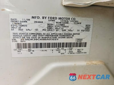 Zdjęcie 13 z 13 samochodu: 2009 FORD EDGE LIMITED VIN:2FMDK39C69BA53223 - miniatura