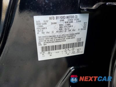 Zdjęcie 12 z 12 samochodu: 2008 FORD EDGE LIMITED VIN:2FMDK39C08BA23505 - miniatura