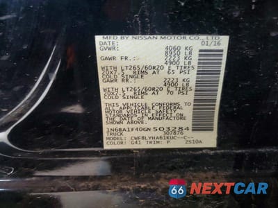 Zdjęcie 12 z 12 samochodu: 2016 NISSAN TITAN XD PLATINUM RESERVE VIN:1N6BA1F40GN503284 - miniatura