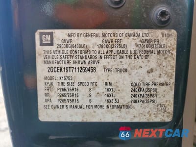 Zdjęcie 13 z 13 samochodu: 2001 CHEVROLET SILVERADO K1500 VIN:2GCEK19T711269458 - miniatura