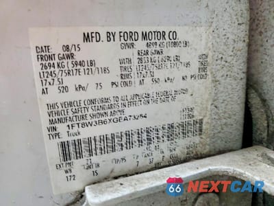 Zdjęcie 10 z 10 samochodu: 2016 FORD F350 SUPER DUTY VIN:1FT8W3B6XGEA73264 - miniatura