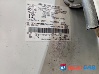 Zdjęcie 13 z 13 samochodu: 2013 FORD EXPLORER SPORT VIN:1FM5K8GT5DGC41608 - miniatura