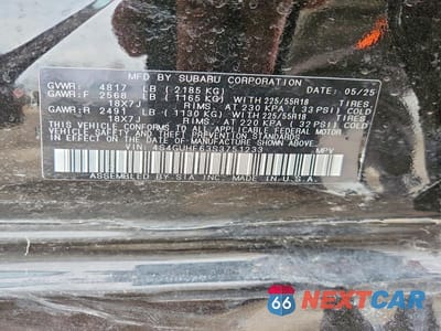 Zdjęcie 12 z 12 samochodu: 2025 SUBARU CROSSTREK SPORT VIN:4S4GUHF63S3751233 - miniatura