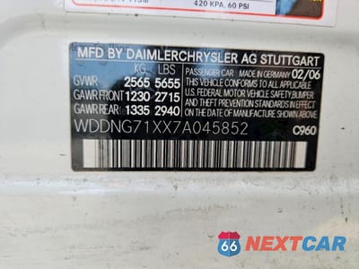 Zdjęcie 12 z 12 samochodu: 2007 MERCEDES-BENZ S 550 VIN:WDDNG71XX7A045852 - miniatura