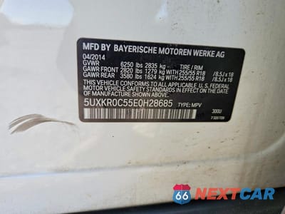 Zdjęcie 14 z 14 samochodu: 2014 BMW X5 XDRIVE35I VIN:5UXKR0C55E0H28685 - miniatura