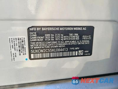 Zdjęcie 10 z 11 samochodu: 2019 BMW X7 XDRIVE40I VIN:5UXCW2C55KL084413 - miniatura