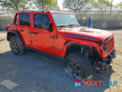Czwarte zdjęcie samochodu z boku: 2023 JEEP WRANGLER RUBICON 4XE VIN:1C4JJXR68PW580705 - miniatura