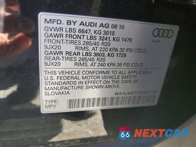 Zdjęcie 14 z 14 samochodu: 2019 AUDI Q7 PREMIUM PLUS VIN:WA1LAAF71KD047189 - miniatura