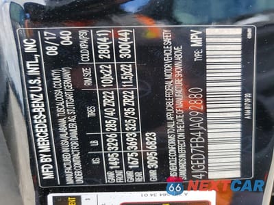 Zdjęcie 12 z 12 samochodu: 2018 MERCEDES-BENZ GLE COUPE 63 AMG-S VIN:4JGED7FB4JA092880 - miniatura