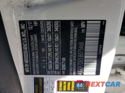 Zdjęcie 13 z 13 samochodu: 2018 MERCEDES-BENZ GLS 550 4MATIC VIN:4JGDF7DE5JB075468 - miniatura