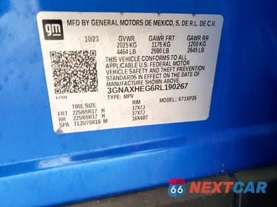 Zdjęcie 13 z 13 samochodu: 2024 CHEVROLET EQUINOX LS VIN:3GNAXHEG6RL190267 - miniatura