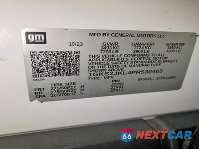 Zdjęcie 13 z 13 samochodu: 2023 GMC YUKON XL DENALI VIN:1GKS2JKL4PR530465 - miniatura