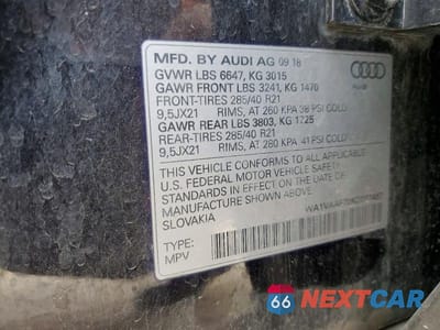 Zdjęcie 12 z 12 samochodu: 2019 AUDI Q7 PRESTIGE VIN:WA1VAAF70KD007467 - miniatura