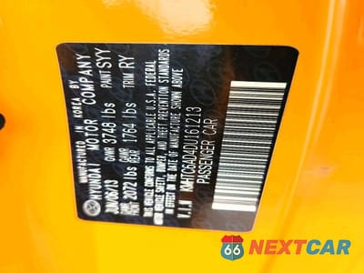 Zdjęcie 12 z 12 samochodu: 2013 HYUNDAI VELOSTER BASE VIN:KMHTC6AD4DU161213 - miniatura